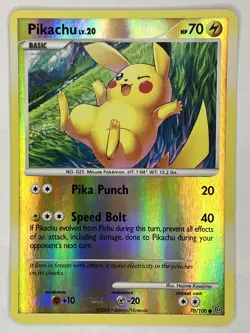 Pikachu NM 70/100 Stormfront Pokemon TCG Reverse Holo - Image 1