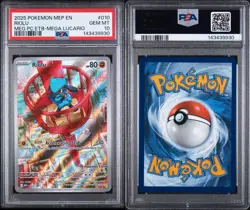 PSA 10 Riolu #010 Me: Mega Evolution Pokemon center stamped promo - Image 2