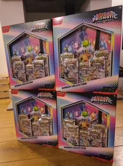 4x POKEMON TCG SCARLET & VIOLET PRISMATIC EVOLUTIONS BINDER COLLECTION *SEALED* - Image 1