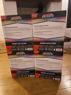 4x POKEMON TCG SCARLET & VIOLET PRISMATIC EVOLUTIONS BINDER COLLECTION *SEALED* - Image 2