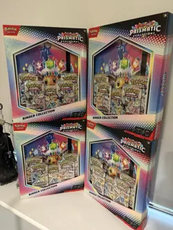 4x POKEMON TCG SCARLET & VIOLET PRISMATIC EVOLUTIONS BINDER COLLECTION *SEALED* - Image 1