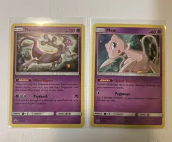 Pokemon Black Star Promo Mewtwo Sm77 Holo & Mew Sm215 Holo (NM) Lot 2019 Rare - Image 1