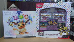 POKEMON PRISMATIC ETB + 151 ALAKAZAM COLLECTION BOX LOT - Image 1