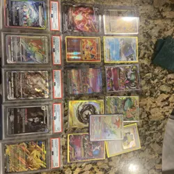 Lot Of 5 grades Pokemon Cards And 11 Other In Good Condition - Image 1