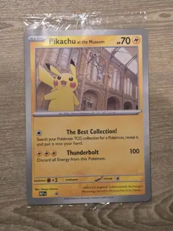 Pokemon TCG Pikachu At The Musuem Promo Card Sealed - Image 1