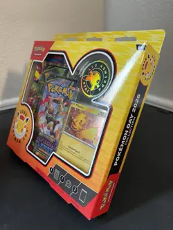 Pokemon Day 2026 Collection Box Promo Pikachu Card Coin 3 Booster Packs - Image 2
