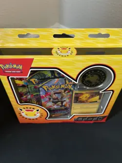 Pokemon Day 2026 Collection Box Promo Pikachu Card Coin 3 Booster Packs - Image 5