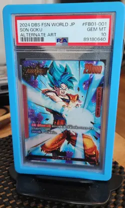 2024 DRAGON BALL SUPER CARD GAME FUSION WORLD JPN AWAKENED PULSE SON GOKU PSA 10 - Image 1