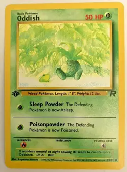 Oddish - 63/82 - Team Rocket 1st Edition EXC BUY 2 CARDS GET 1 FREE!! - Image 1