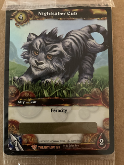 UNSCRATCHED x2 Nightsaber Cub Loot Card /x20 paper airplane - World of Warcraft - Image 1