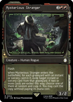 MTG FALLOUT: Mysterious Stranger (Showcase) FOIL NM - Image 1