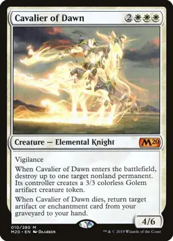 MTG Cavalier of Dawn Core Set 2020 010/280 Regular Mythic NM - Image 1