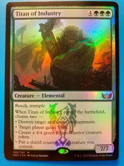 MTG 1x FOIL Titan of Industry # 159 Streets of New Capenna Magic Gathering x1 NM - Image 1