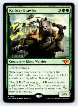 Railway Brawler FOIL - Outlaws of Thunder Junction MTG - Image 1