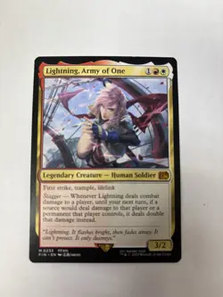 MTG - Lightning, Army of One _ Final Fantasy Regular Mythic #0233 Free Shipping - Image 1