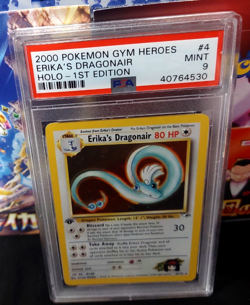 2000 Pokemon Gym Heroes Erika's Dragonair Holo 1st Edition #4 PSA 9 Mint - Image 1