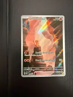 Charmander 168/165 Near Mint 151 English Illustration Rare Holo Pokemon - Image 1