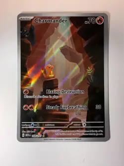 Charmander 168/165 Near Mint 151 English Illustration Rare Holo Pokemon - Image 4