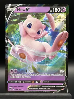 Mew V Pokemon TCG Card 069/189 Sword & Shield Vivid Voltage - Image 1