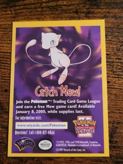 Pokemon the Movie Catch Mew Promo Card NM - Image 1