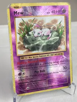 Mew 53/108 XY Evolutions Reverse Holo Rare Pokemon Card - Damaged - Image 2