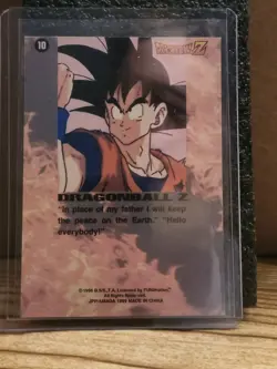 Dragon Ball Z Card #10 Gohan & Dragonos Artbox Prism Foil TCG 1996 JPP/AMADA - Image 2
