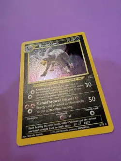 Pokemon Houndoom Neo Discovery 4/75 Holo Rare Card English 2001 - Image 3