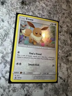 Eevee Cosmos Holo SM184 Sun & Moon Pokemon Card NM - Image 3