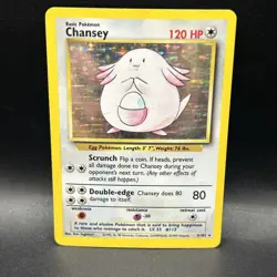 Pokemon Card - Chansey Holo Rare Base Set 3/102 - Image 1