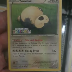 Pokemon Snorlax Build-A-Bear Workshop Promo 80/106 130 HP 120 ATK 2014 Card - Image 3