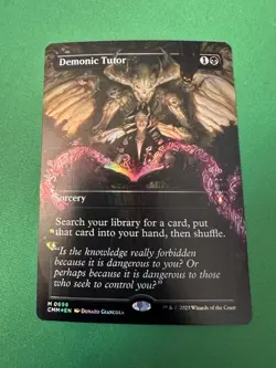 Demonic Tutor 696 Borderless Foil - MTG CMM - M/NM Unplayed FAST2SHIP! - Image 1