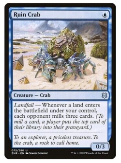 Ruin Crab FOIL Zendikar Rising NM Blue Uncommon MAGIC the GATHERING NM - Image 1