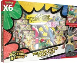 Presale Pokemon Mega Evolution Ascended Premium Poster Collection Case 6 Boxes - Image 1