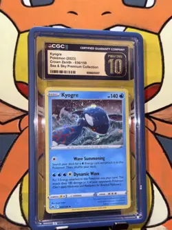 Kyogre Cosmos Holo 036/159 Pokemon 2023 Crown Zenith CGC Pristine 10 2 Swirls - Image 1