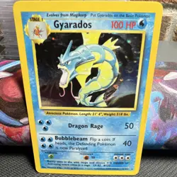 Pokemon Gyarados Holo Rare Base Set 6/102 Wizards English 1999 SEE PHOTOS - Image 1