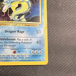 Pokemon Gyarados Holo Rare Base Set 6/102 Wizards English 1999 SEE PHOTOS - Image 5