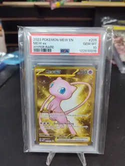 Pokemon Mew ex Hyper Rare Holo 205/165 Scarlet & Violet 151 PSA 10 - Image 1