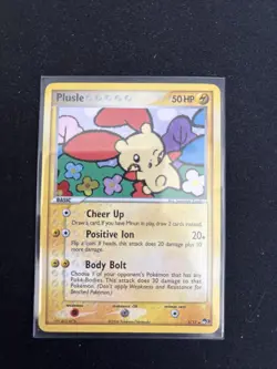 Plusle Holo Rare Pokemon 5/17 2006 Pop Series 3 LP - Image 1