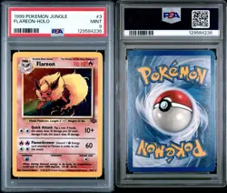 1999 POKEMON JUNGLE #3 FLAREON-HOLO PSA 9 Mint - Image 3
