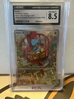 Pokemon TCG Riolu Pokemon Center ETB Stamped Promo CGC 8.5 - Image 1