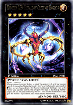 Number C69: Heraldry Crest of Horror - LVAL-EN049 - Rare - 1st Edition Yugioh - Image 1