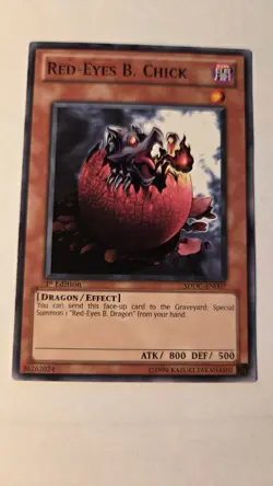 Yugioh Red-Eyes Black Chick SDDC-EN007 Common 1st Edition NM - Image 1