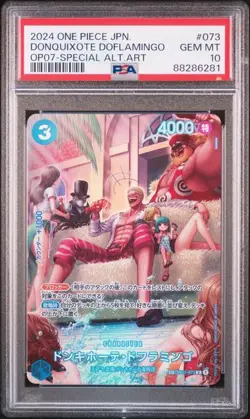 PSA 10 Donquixote Doflamingo R SP OP01-073 2024 ONE PIECE Card Japanese - Image 1