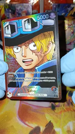 One Piece TCG OP13-004 Sabo Alt Art Leader English - Image 2