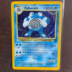 Poliwrath Holo Rare Base Set 2 015/130 MP Pokemon Card - Image 1