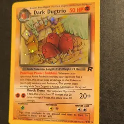Dark Dugtrio 50 HP Holo Rare Team Rocket Pokemon Card 6/82 Unlimited - Image 1