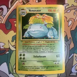 Pokemon TCG Base Set Venusaur Card 15/102 Ultra Rare Vintage 1999 Card - Image 2