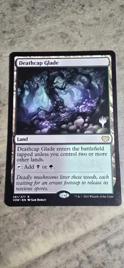 Deathcap Glade Promo Pack: Innistrad Crimson Vow Land Rare MTG NM - Image 1