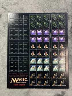 Vintage Magic The Gathering Fallen Empires Unpunched Token Counter Sheet WOTC - Image 1