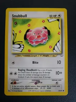 Pokemon Card Snubbull 55/64 Neo Revelation Common WOTC - Image 1